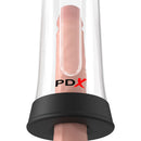 PDX Extreme Wet Pussies Deep Suck Stroker Pump System showing the self-lubricating TPE sleeve and pump design