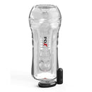 Wet Pussies Super Luscious Lips Control Freak Frost Stroker with remote control and transparent sleeve.