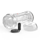 Wet Pussies Super Luscious Lips Control Freak Frost Stroker with remote control and clear sleeve design