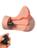 PDX Extreme Wet Pussies Control Freak Stroker Light with remote control and dual tunnels for varied experiences.