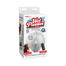 PDX Wet Pussies Control Freak Vibrating Stroker Frost packaging with remote and self-lubricating features.