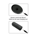 PDX Wet Pussies Control Freak Vibrating Stroker Frost remote control and silicone bullet charging cord.