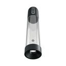 Pumpworx Autoflow Rechargeable Dual-Control Penis Pump showing transparent design and control buttons.