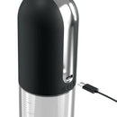 Close-up of the Pumpworx Autoflow Rechargeable Dual-Control Penis Pump showing charging port and sleek design.