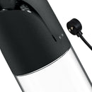 Close-up of Pumpworx Maxboost Pro Flow Deluxe Penis Pump Kit Black showing automatic vacuum pump and charging port.