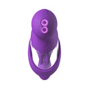 Fantasy For Her Veloura Touch G-spot Pleasure Pump Purple top view with controls and sleek design.