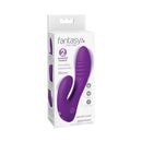 Fantasy For Her Secret Lover Dual Vibrator Purple packaging showcasing its features and sleek design.