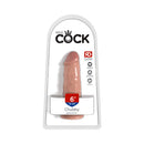 King Cock 6 Inch Chub Light Realistic Dildo in packaging, showcasing its chubby design and dimensions.
