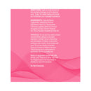 Little Genie Holiday Massage Oil Winter Citrus 4 Oz ingredients and directions for use on a pink background.