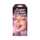 The Super Sucker College Crush Ultraskyn Masturbator product packaging featuring vibrant graphics and playful design.