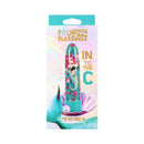 Into The C Mervibes 5 Inch Vibrator Teal packaging with colorful mermaid design, showcasing playful and sleek design.