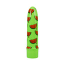 GoodHead Buzz Buddies 5 Inch Multi-Speed Vibe Watermelon in vibrant green with watermelon patterns.