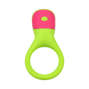 Mood Play Vibrating Cock Ring Green, a stretchy couples accessory for added pleasure and stimulation.