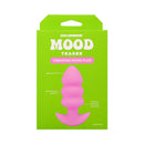 Mood Teaser Vibrating Micro Plug Pink packaging with tapered tip, velvet-touch silicone, and 7 vibrating functions.