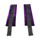 Merci Velvet Ankle Cuffs Violet and Black for luxurious restraint play with soft velvet comfort.