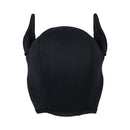 Merci Puppy Hood Neoprene Violet Black - black pet-play mask with ears for couples exploring fetish roleplay.