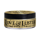 Sensuva Love & Luster Kissable Diamond Dust 2 Oz Jar Gold with shimmering gold sparkle for glowing skin.