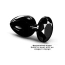 Dorcel Diamond Butt Plug Black Large with a bejewelled base for elegant and safe anal play.