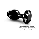 Dorcel Diamond Small Metal Anal Plug Black with a bejeweled base, safe to wear and designed for elegance.
