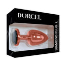 Dorcel Diamond Butt Plug Rose Gold Large in elegant packaging showcasing its polished finish and diamond design.