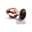 Dorcel Diamond Butt Plug Rose Gold Large with bejewelled base, elegant design for anal play.