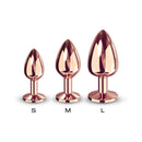 Dorcel Diamond Anal Plug Rose Gold Medium among small and large options, showcasing elegant design and size variety.