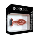 Dorcel Diamond Butt Plug Rose Gold Small in elegant packaging, showcasing its stylish design and compact size for beginners.