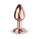 Dorcel Diamond Butt Plug Rose Gold Small showcasing polished elegance for anal play, designed for beginners.