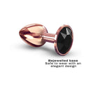 Dorcel Diamond Butt Plug Rose Gold Small with elegant bejewelled base for safe, stylish anal play.