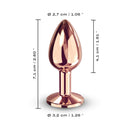 Dorcel Diamond Butt Plug Rose Gold Small dimensions showcasing a refined and elegant design for anal pleasure.
