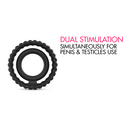 Dorcel Dual Ring Double Cock Ring for dual stimulation of penis and testicles, enhancing intimate moments.