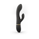 Dorcel Glam Rabbit Dual Stimulation Vibrator in elegant black design for internal and external pleasure.