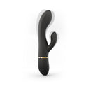 Dorcel Glam Rabbit Dual Stimulation Vibrator in sleek black design for dual pleasure and stimulation.