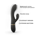 Dorcel Glam Rabbit Dual Stimulation Vibrator showcasing ergonomic design for G-spot stimulation and flexibility.