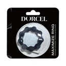 Dorcel Maximize Cock Ring for Men packaging showcasing a silicone cock ring designed for enhanced pleasure.