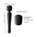 Dorcel Megawand Rechargeable Wand Massager Black features 160 game modes and multiple speeds for versatile stimulation.