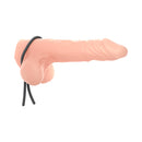Dorcel Mr Dorcel Adjustable Lasso Cockring displayed on a lifelike silicone model for erection enhancement.