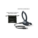 Dorcel Power Clit Plus Vibrating Cockring with USB rechargeable cable and pouch bag included.