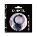 Dorcel Power Clit Vibrating Cockring Black packaging display with clitoral stimulator.