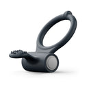 Dorcel Power Clit Vibrating Cockring Black showing clitoral stimulator and comfortable design.