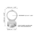 Dorcel Power Clit Vibrating Cockring Phospho dimensions and textured surface for enhanced sensations.