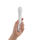 Tenga Iroha Mai Tsuru HapticWave Vibrator held in hand, showcasing elegant design and innovative HapticWave technology.