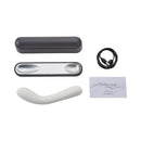 Tenga Iroha Mai Tsuru HapticWave Vibrator components including charger, user manual, and vibrator.