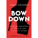 Bow Down Lessons From Dominatrix Paperback Book cover featuring high heel and empowering subtitle.