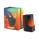 Arcwave Air Pulse Silicone Stroker Black with colorful packaging, designed for targeted air pulse sensations.