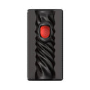 Arcwave Air Pulse Silicone Stroker Black with textured sleeve and red button, designed for intense sensations.