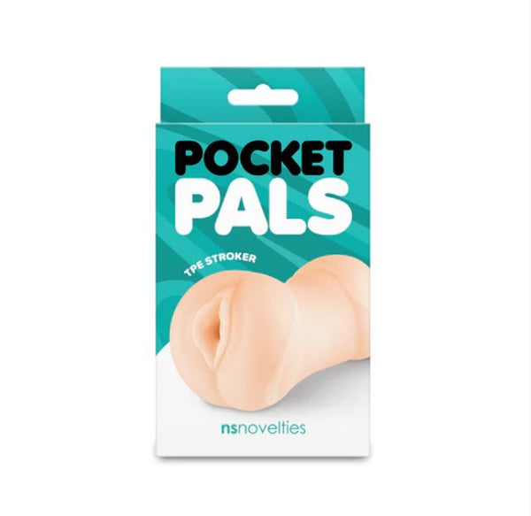 Pocket Pals Stroker Pussy Vanilla packaging featuring lifelike texture for intimate wellness.
