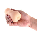 Pocket Pals Stroker Ass Vanilla held in hand, showcasing its lifelike design and soft texture.