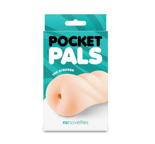 Pocket Pals Stroker Ass Vanilla packaging design for a premium TPE stroker.