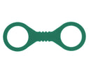 Sex & Mischief Indica Silicone Cuffs Small Green for playful bondage and light restraint, crafted from body-safe silicone.